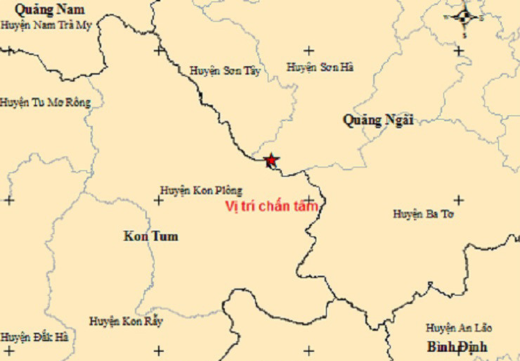 Một trận động đất có độ lớn 2.5 xảy ra tại vị trí có tọa độ (14.817 độ vĩ Bắc, 108.440 độ kinh Đông) tại khu vực huyện Sơn Hà, tỉnh Quảng Ngãi.