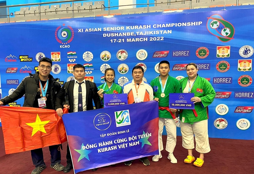 Đội tuyển Kurash Việt Nam giành 4 huy chương châu Á