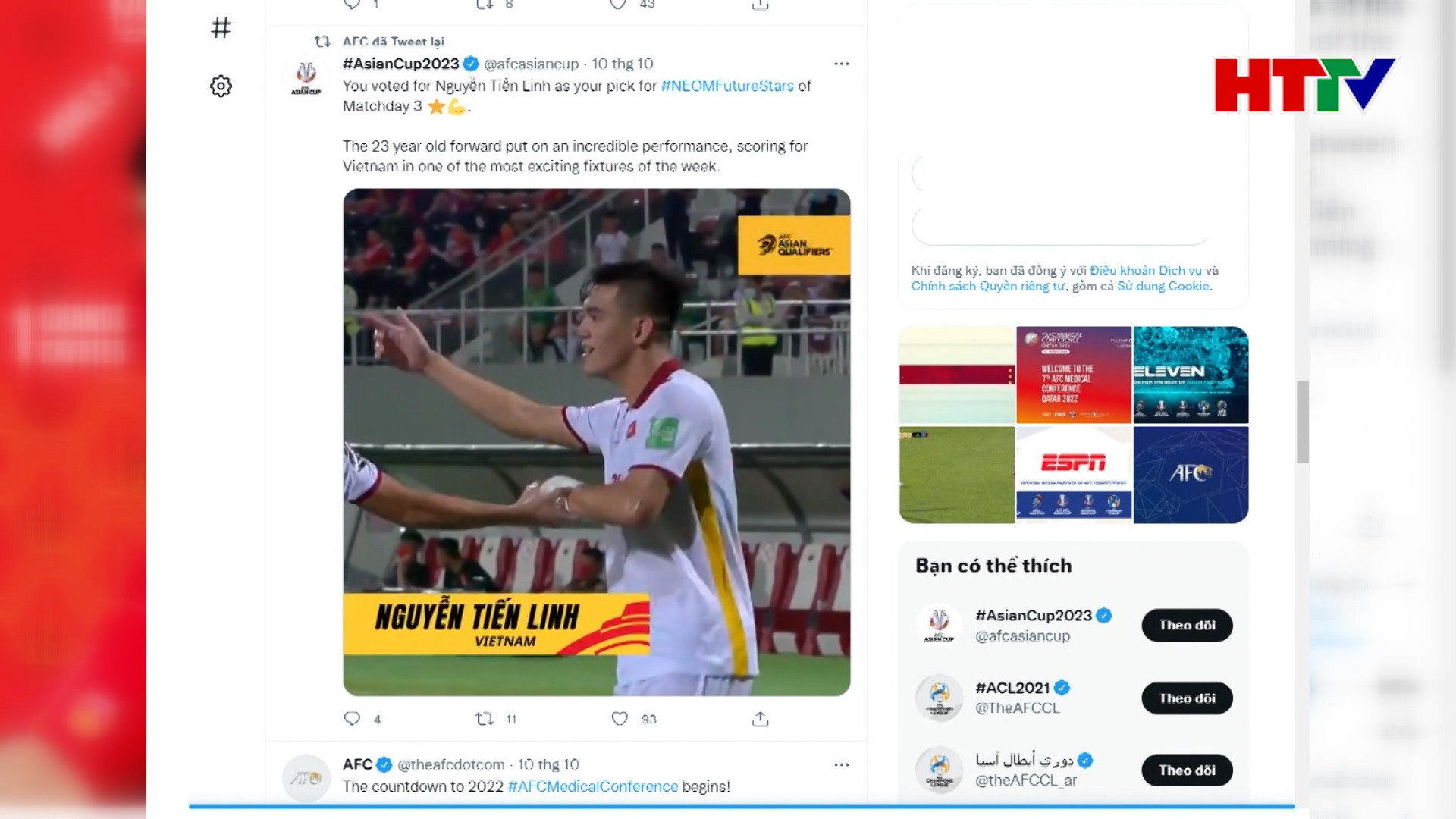 Tiến Linh giành giải “Ngôi sao tương lai” của AFC