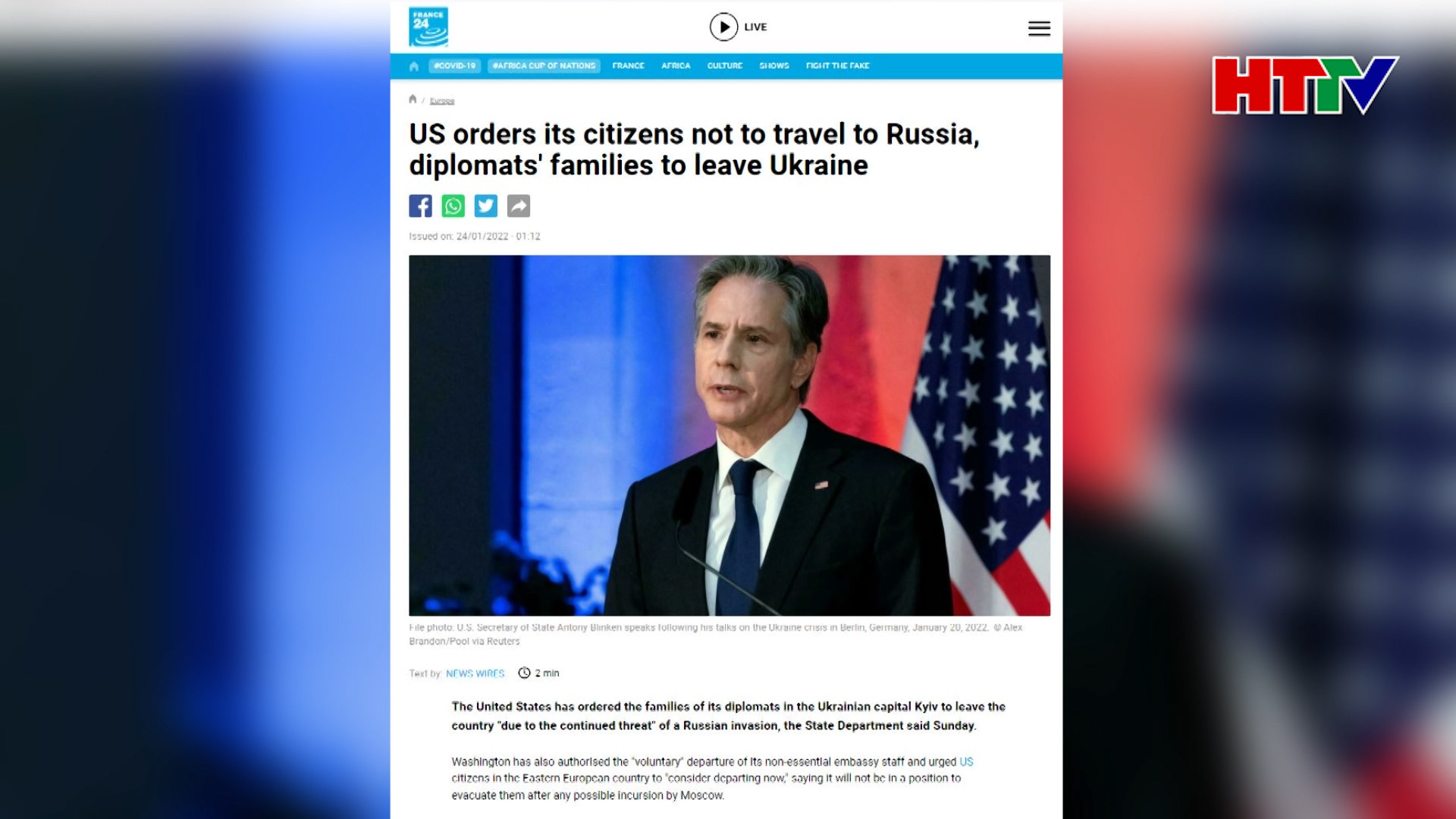 Mỹ khuyến cáo công dân không tới Nga, Ukraine