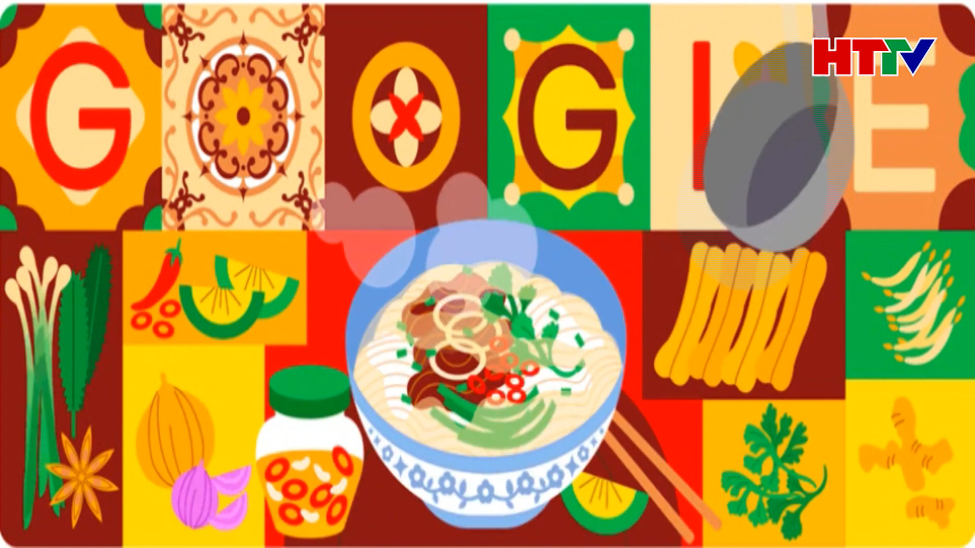 Google Doodle tôn vinh Phở Việt Nam