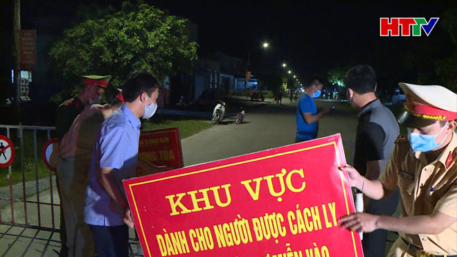 Gỡ phong tỏa thôn Sâm Lộc, xã Tượng Sơn