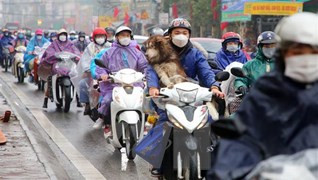Không khí lạnh tiếp tục gây mưa vừa đến mưa to ở Bắc Bộ, trời rét đậm